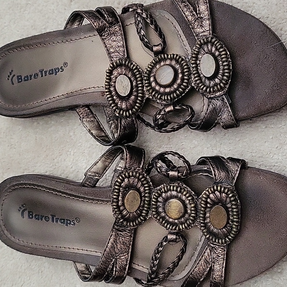 Brown Metalic Sandals - Picture 3 of 5